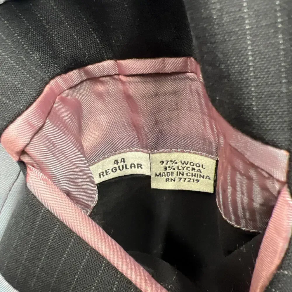 Wilke Rodriguez Blazer Men’s‎ 44R Gray Wool Sport Coat Reflective Lining